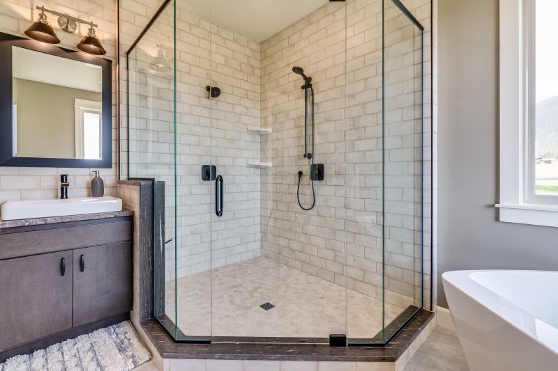 Renovated Shower with Accent Tiles