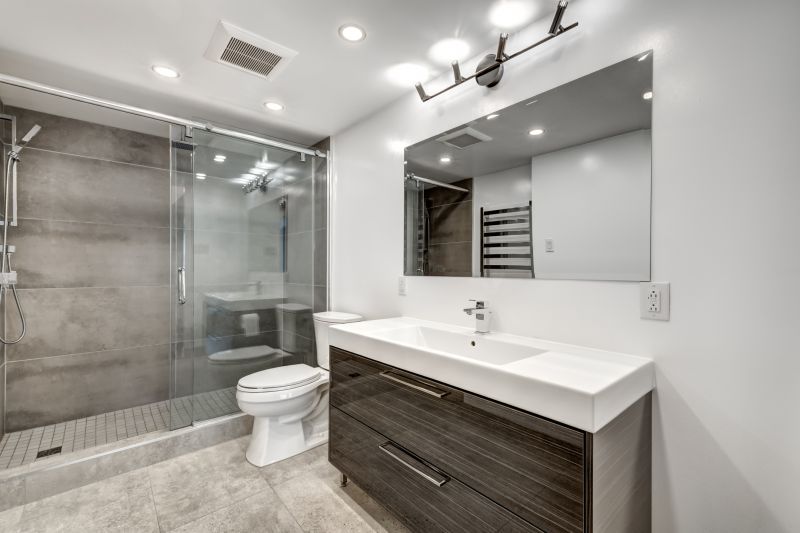 Contemporary Bathroom with Open Layout
